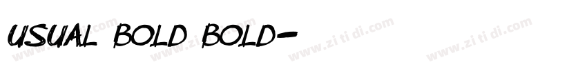 Usual Bold Bold字体转换